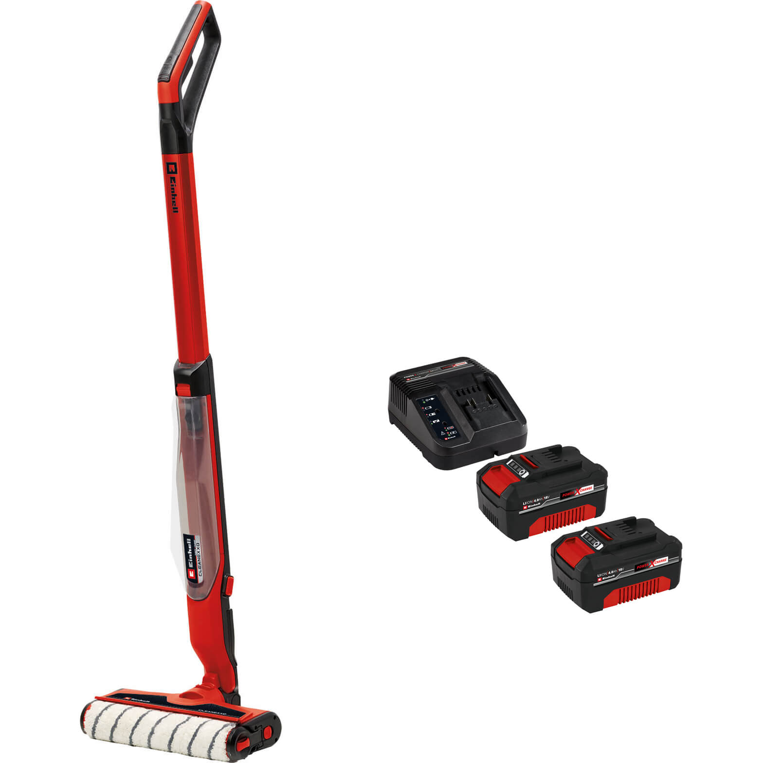 Einhell CLEANEXXO 18v Cordless Hard Floor Cleaner 2 x 4ah Li-ion Charger