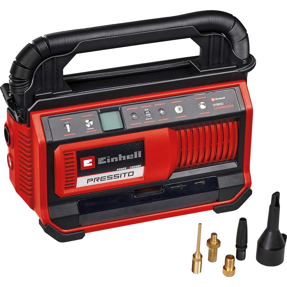 Einhell PRESSITO 18/25 18v Cordless or Mains Air Compressor and Inflator No Batteries No Battery Charger