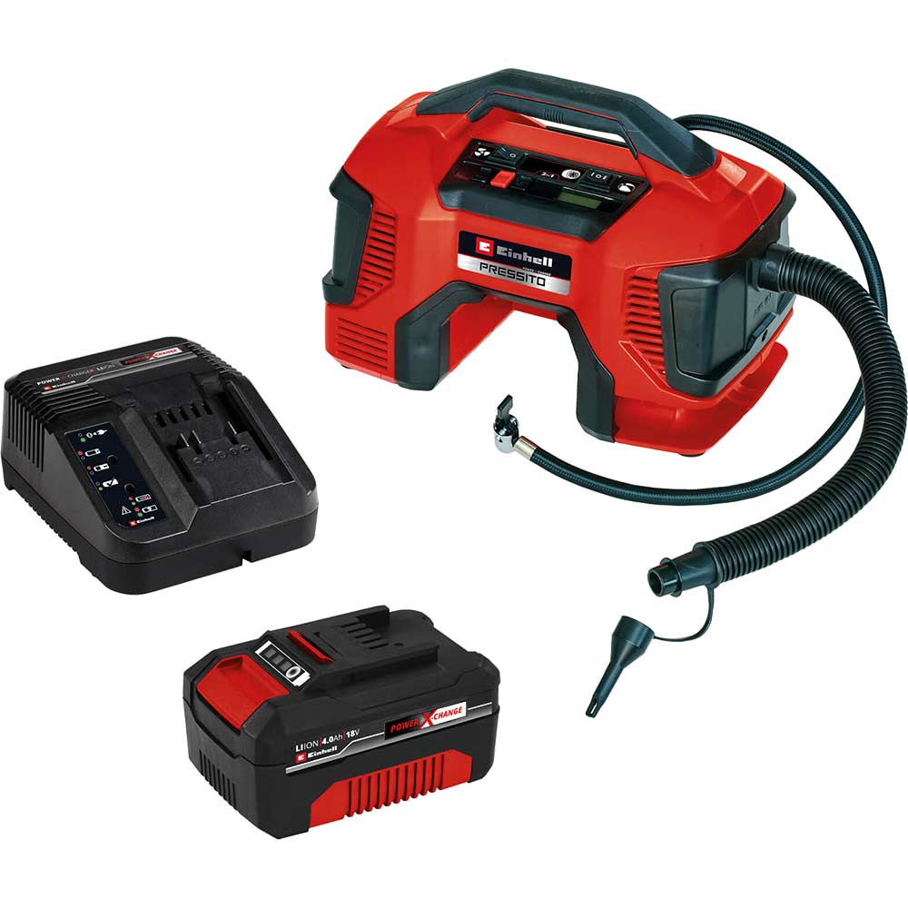 Photos - Car Pump / Compressor Einhell PRESSITO 18/21 18v Cordless Air Compressor Pump and Inflator 1 x 4 