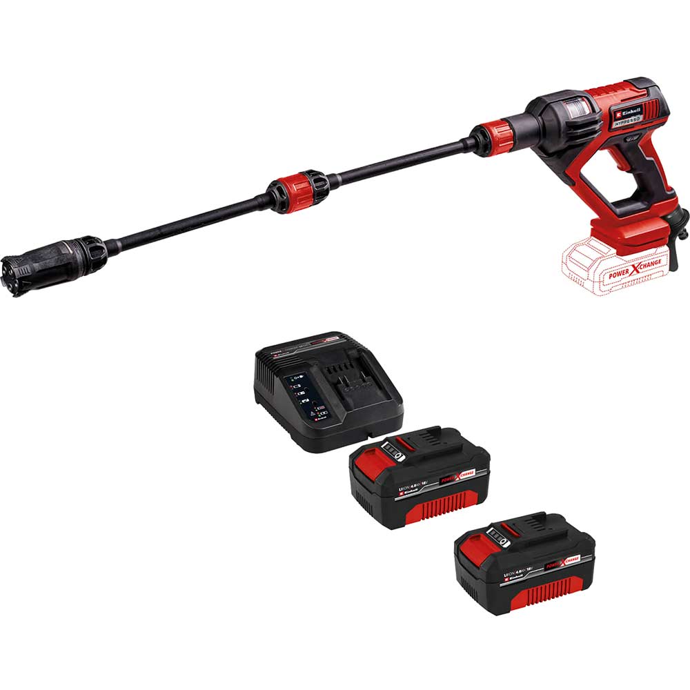 Einhell HYPRESSO 18/24 Li 18v Cordless Pressure Washer 2 x 4ah Li-ion Battery Charger