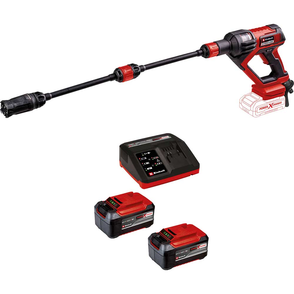 Einhell HYPRESSO 18/24 Li 18v Cordless Pressure Washer 2 x 5.2ah Li-ion Battery Charger