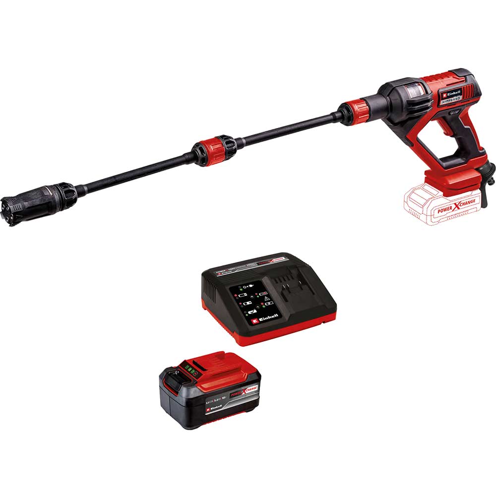 Einhell HYPRESSO 18/24 Li 18v Cordless Pressure Washer 1 x 5.2ah Li-ion Battery Charger
