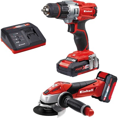 Einhell TE-TK 18 Li 18v Cordless Drill Driver and Angle Grinder Kit