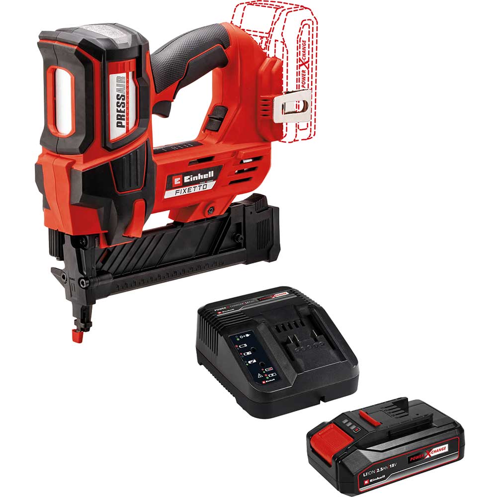 Photos - Staple Gun / Nailer Einhell FIXETTO 18/38 S 18v Cordless Staple Gun 1 x 2.5ah Li-ion Charger N 