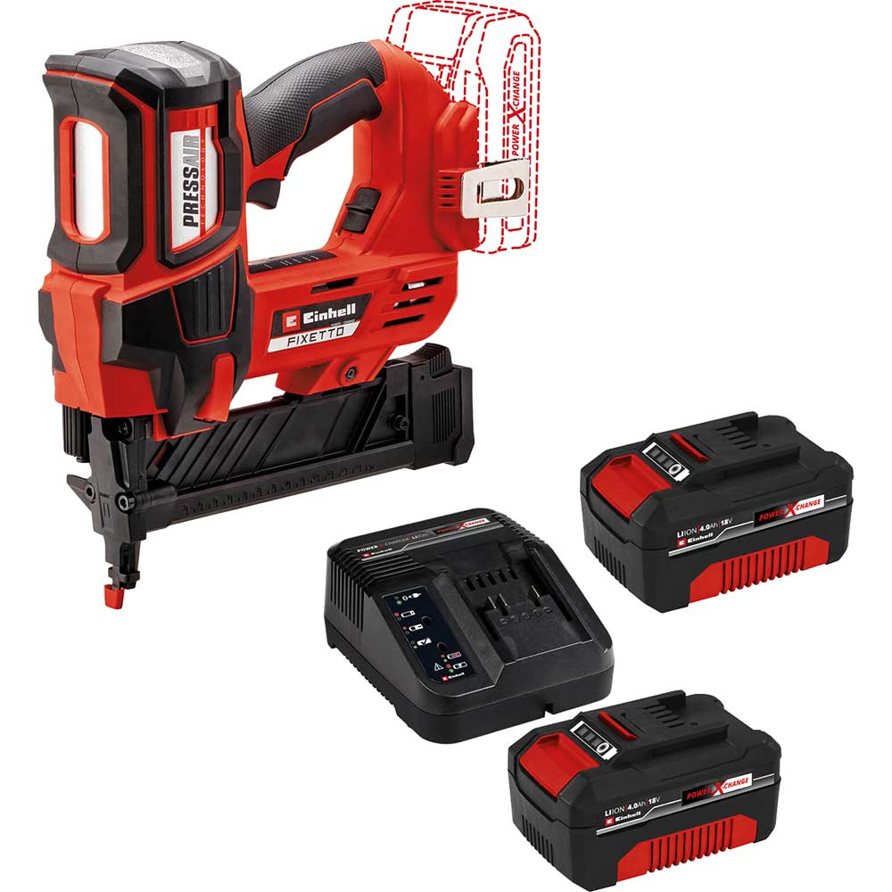 Photos - Staple Gun / Nailer Einhell FIXETTO 18/38 S 18v Cordless Staple Gun 2 x 4ah Li-ion Charger No 