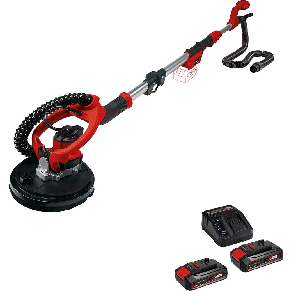 Image of Einhell TE-DW 18/225 Li 18v Cordless 225mm Drywall Sander 2 x 2.5ah Li-ion Charger No Case