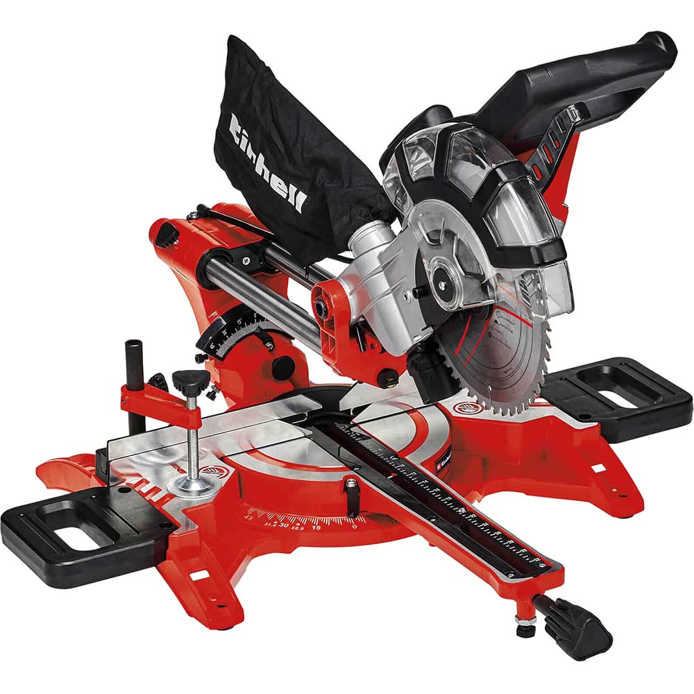 Double sliding clearance mitre saw