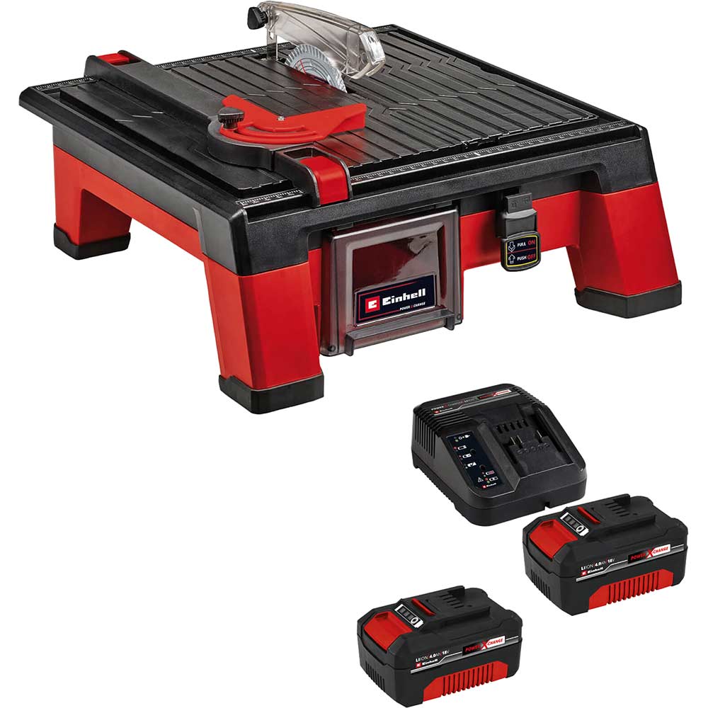 Image of Einhell TE-TC 18/115 Li 18v Cordless Tile Saw 115mm 2 x 4ah Li-ion Charger No Case