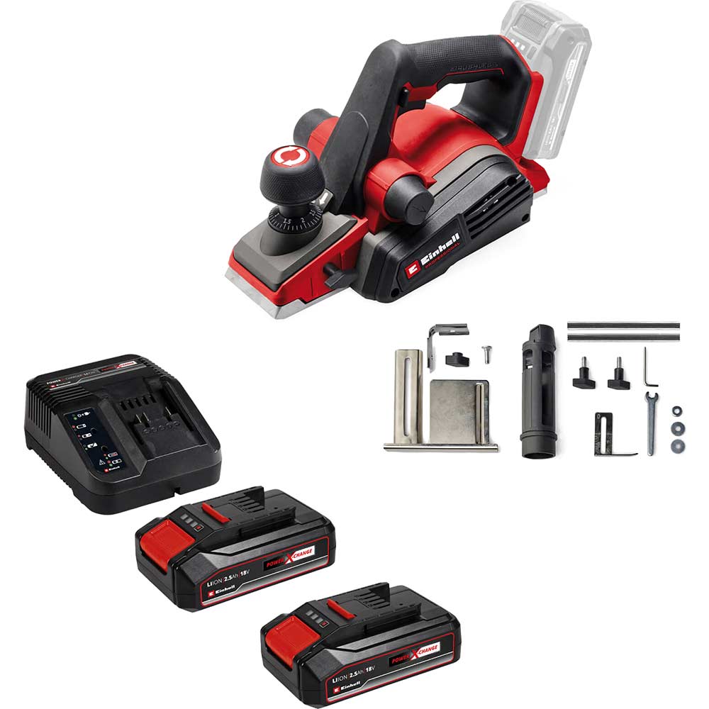 Einhell Professional TP-PL 18/3 Li BL 18v Cordless Brushless Planer 2 x 2.5ah Li-ion Battery Charger No Case