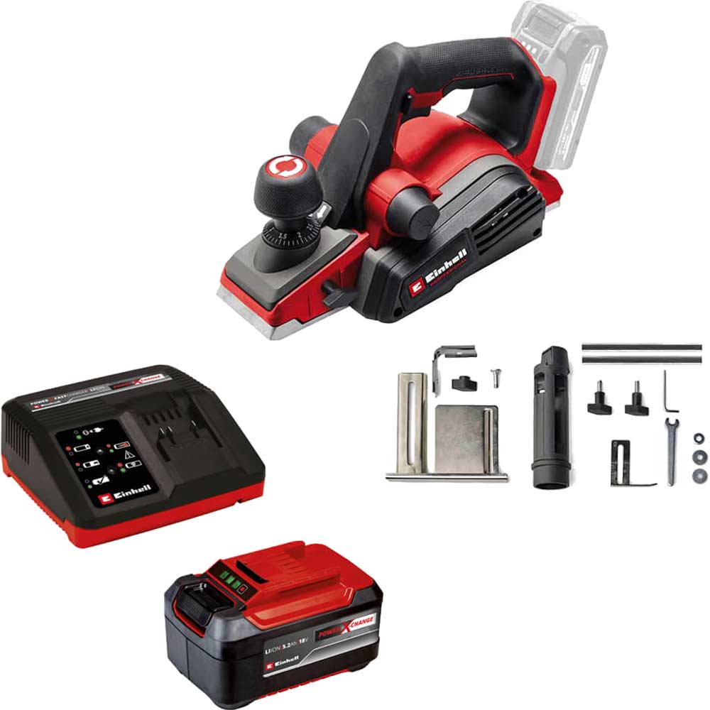 Einhell Professional TP-PL 18/3 Li BL 18v Cordless Brushless Planer 1 x 5.2ah Li-ion Battery Charger No Case