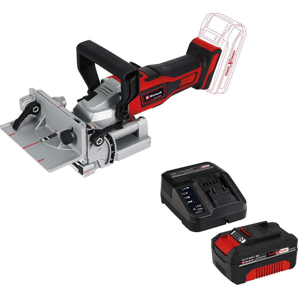 Einhell TE-BJ 18 Li 18v Cordless Biscuit Jointer 1 x 4ah Li-ion Battery Charger No Case