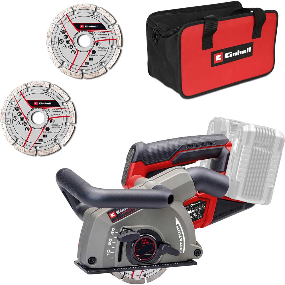 Einhell Professional TP-MA 36/30 Li BL 36v Cordless Brushless Wall Chaser No Batteries No Battery Charger Bag