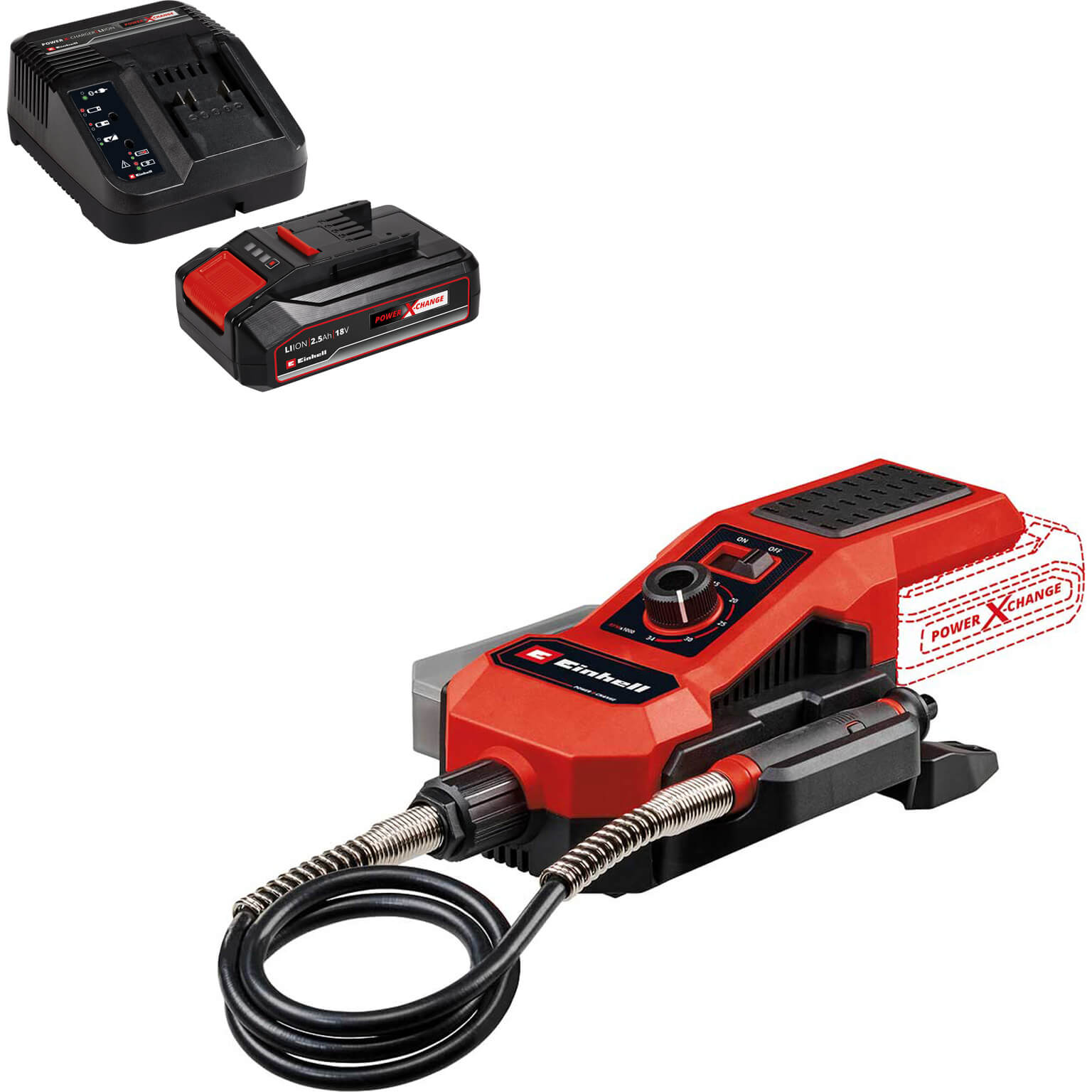 Einhell TE-MT 18/34 Li 18v Cordless Flexible Shaft Rotary Multi Tool 1 x 2.5ah Li-ion Charger No Case