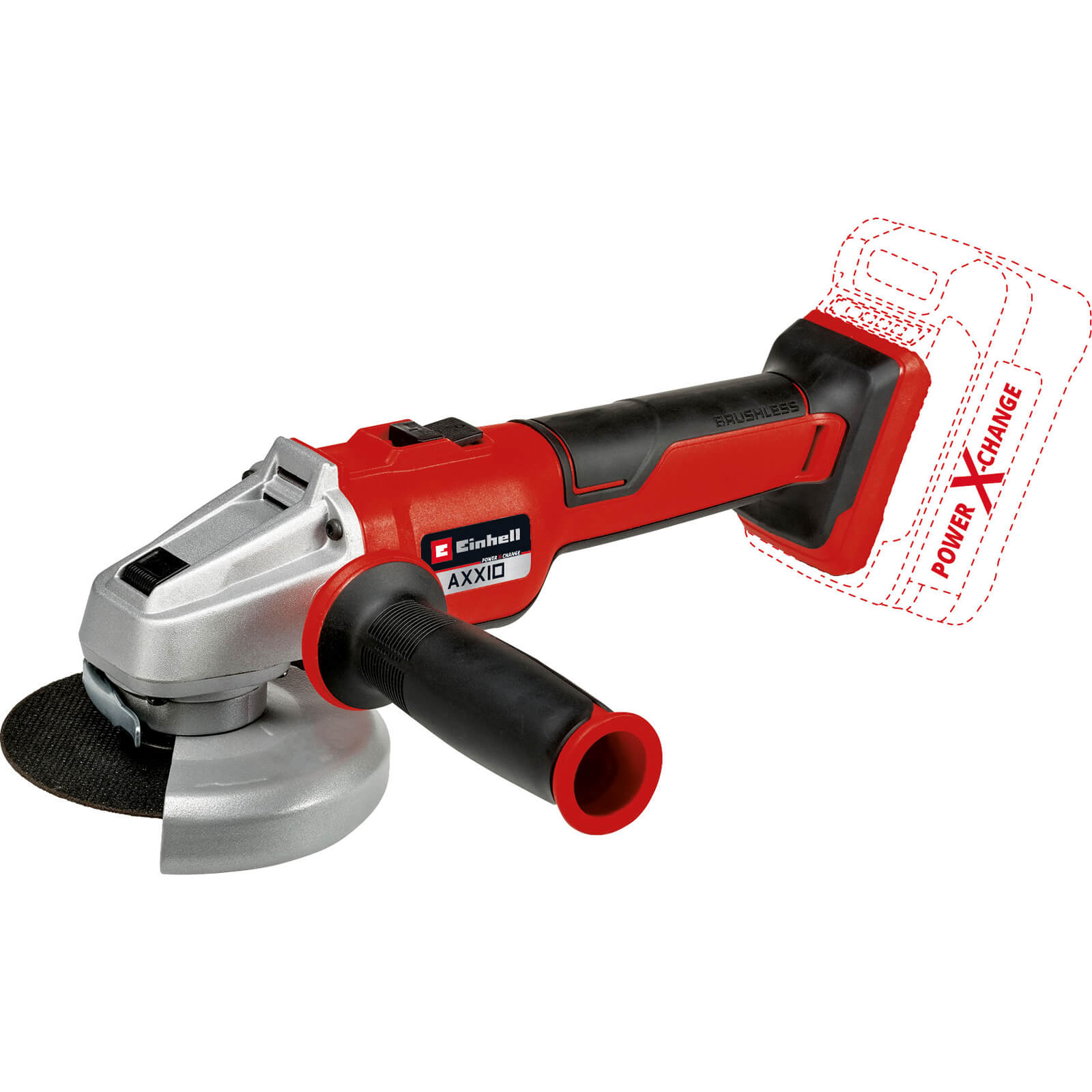Image of Einhell AXXIO 18/125 Q 18v Quick Release Brushless Angle Grinder 125mm No Batteries No Charger No Case