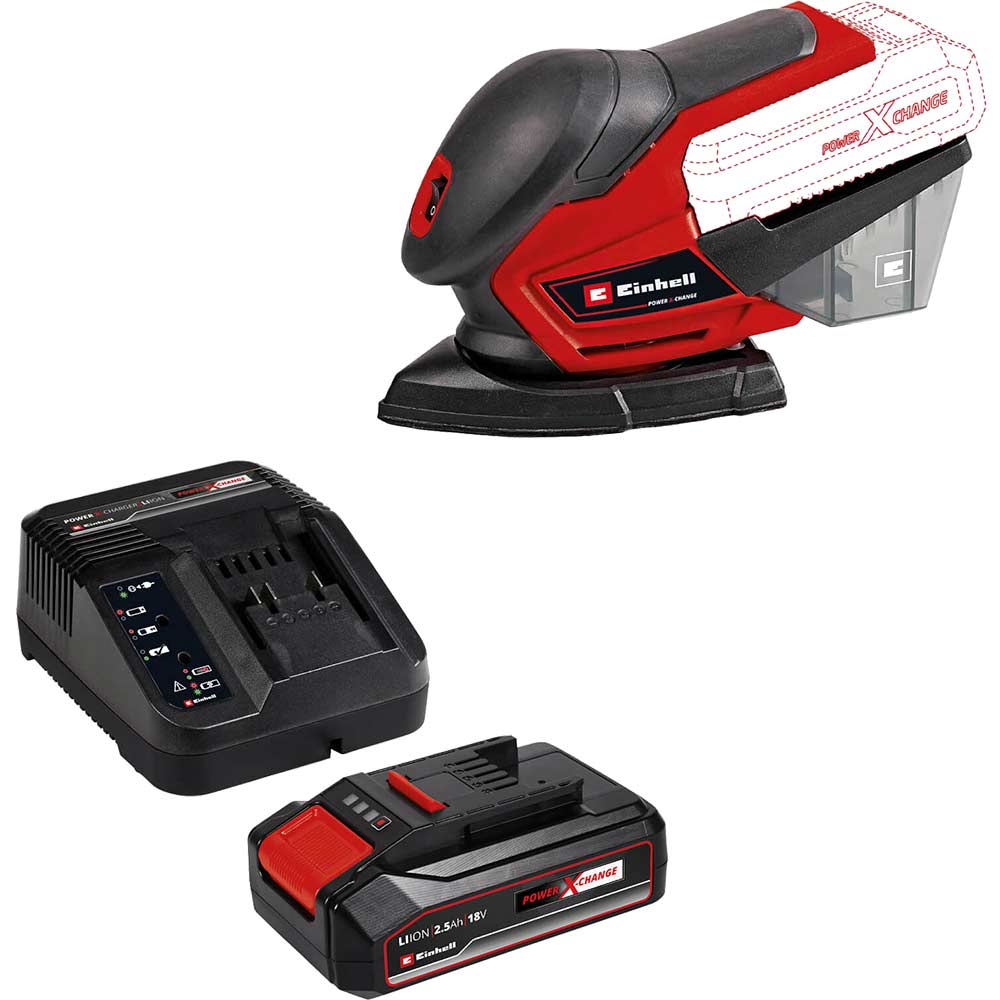 Einhell TE-OS 18/150 Li 18v Cordless Multi Sander 1 x 2.5ah Li-ion Battery Charger No Case
