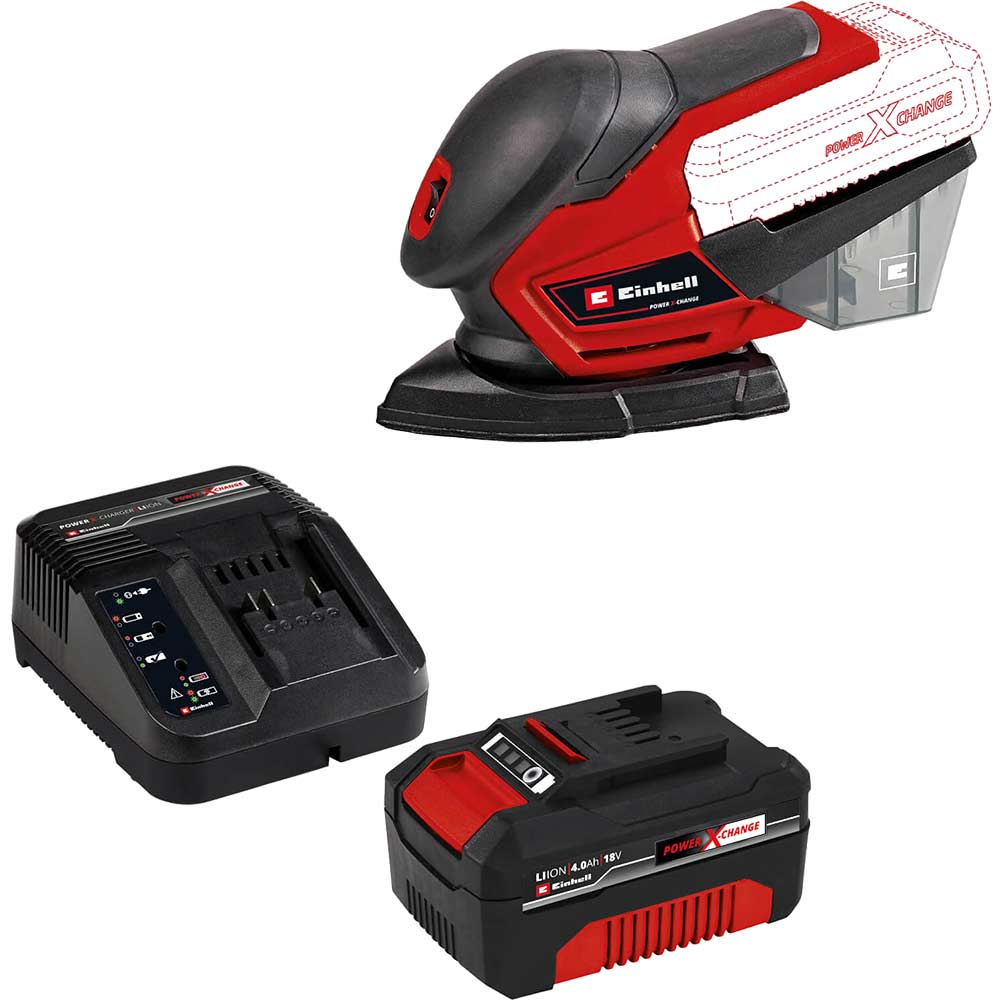 Einhell TE-OS 18/150 Li 18v Cordless Multi Sander 1 x 4ah Li-ion Battery Charger No Case