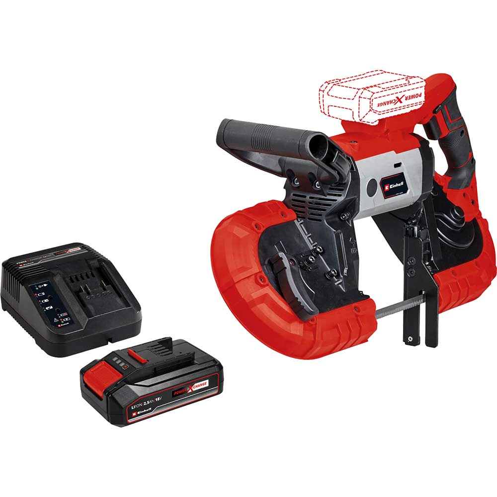 Einhell TE-MB 18/127 Li 18v Cordless Bandsaw 1 x 2.5ah Li-ion Battery Charger No Case