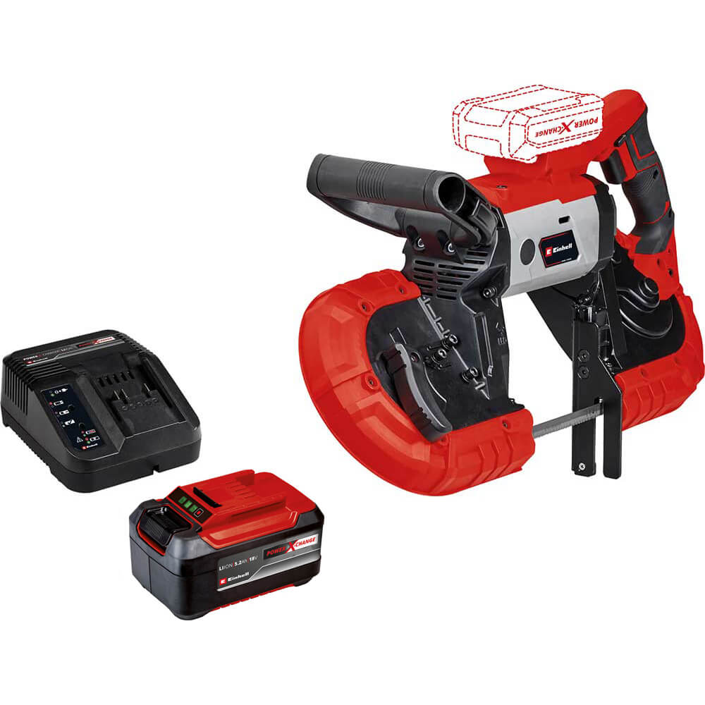 Einhell TE-MB 18/127 Li 18v Cordless Bandsaw 1 x 5.2ah Li-ion Battery Charger No Case
