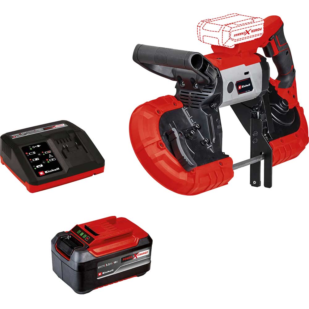Einhell TE-MB 18/127 Li 18v Cordless Bandsaw 1 x 5.2ah Li-ion Battery Charger No Case