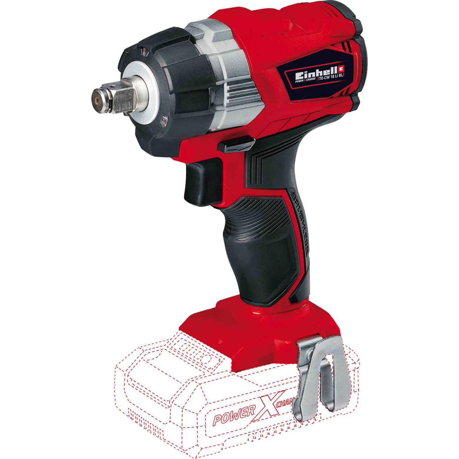 Image of Einhell TE-CW 18 Li BL 18v Cordless Brushless Impact Wrench No Batteries No Charger No Case