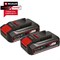 Einhell Genuine PXC 18v Cordless Twin Pack Li-ion Batteries 2.5ah  Einhell Genuine PXC 18v Cordless Twin Pack Li-ion Batteries 2.5ah