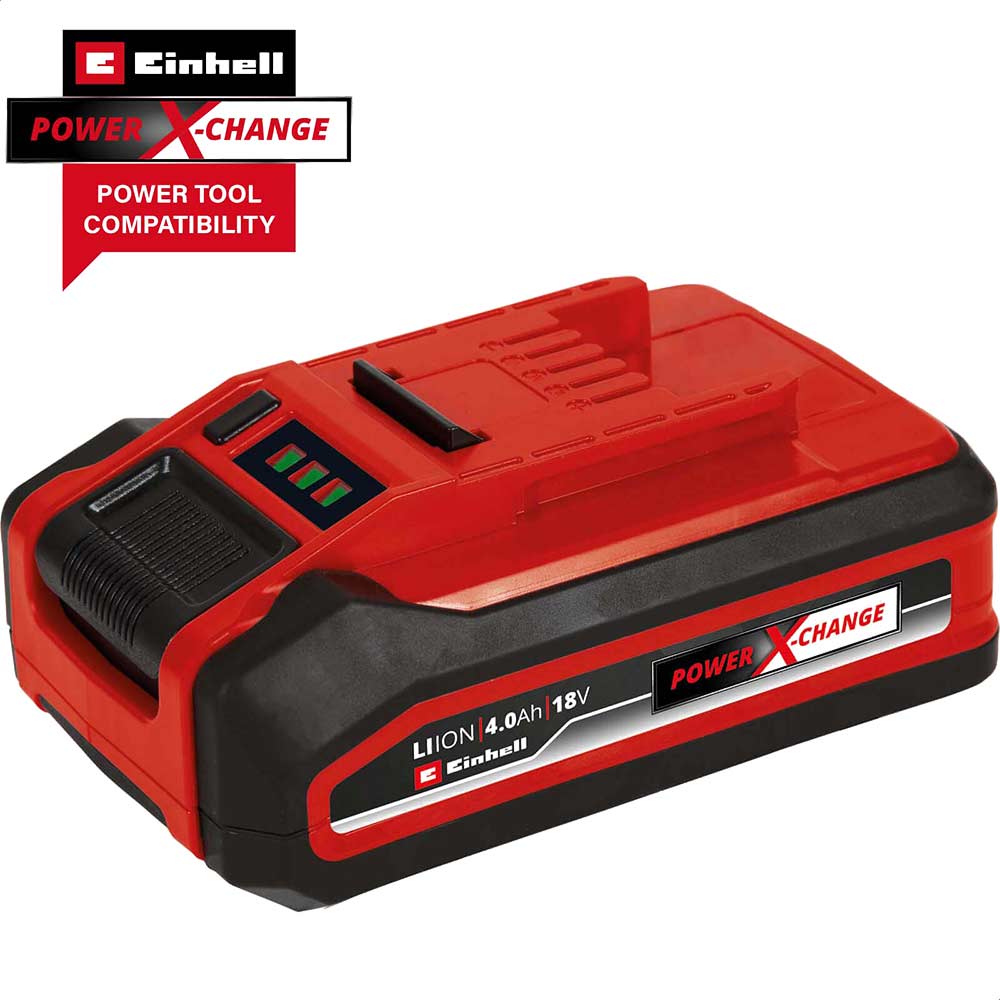 Einhell Genuine Power X-Change 18v Cordless Slim Plus Li-ion Battery 4ah 4ah