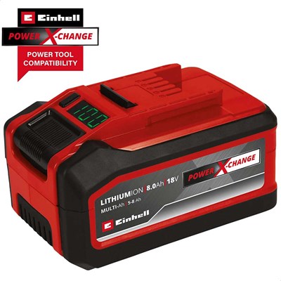Einhell Genuine PXC 18v Cordless Slim Plus Li-ion Multi-Ah Battery 8ah