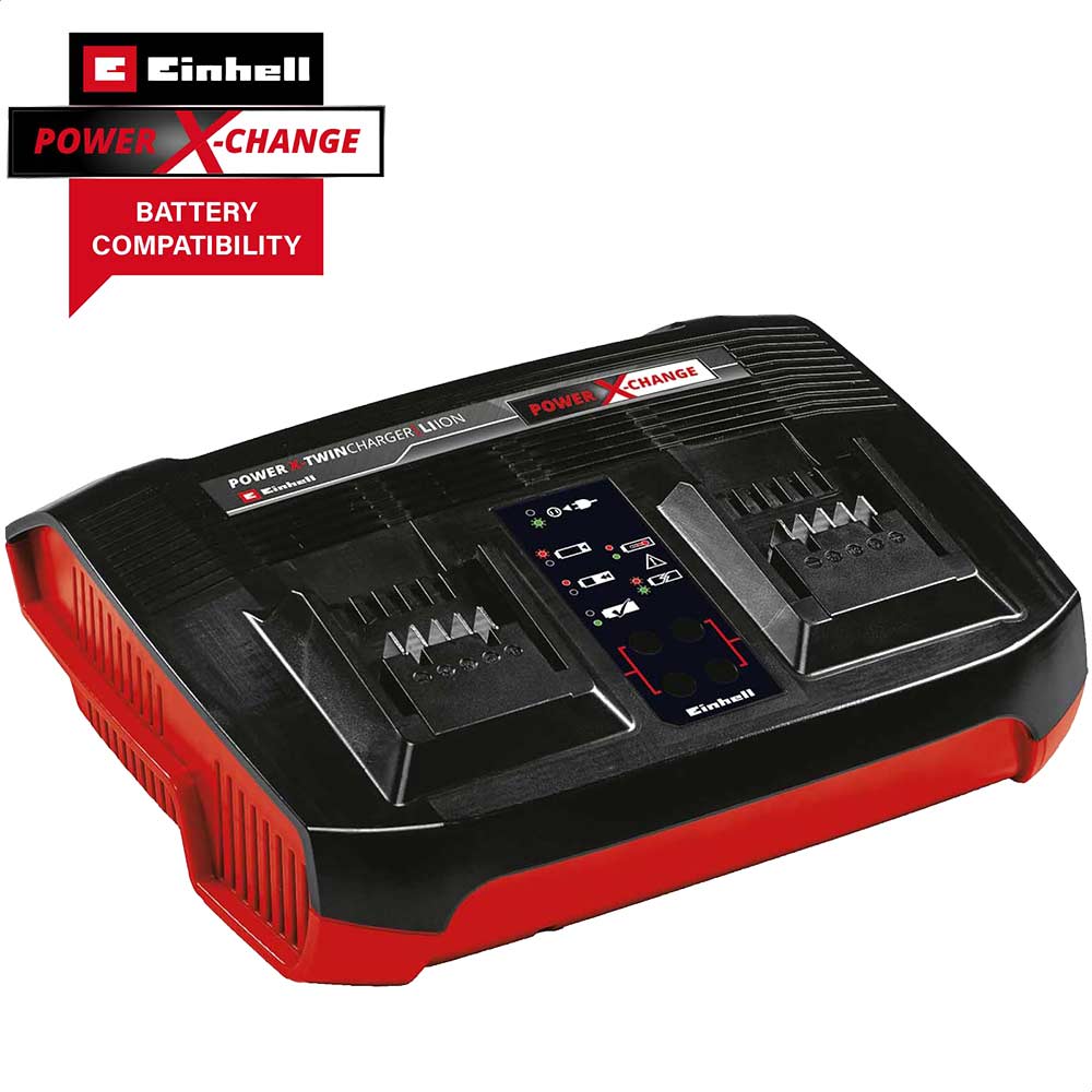 Image of Einhell Genuine Power X-Change 18v Cordless Twin Battery Charger