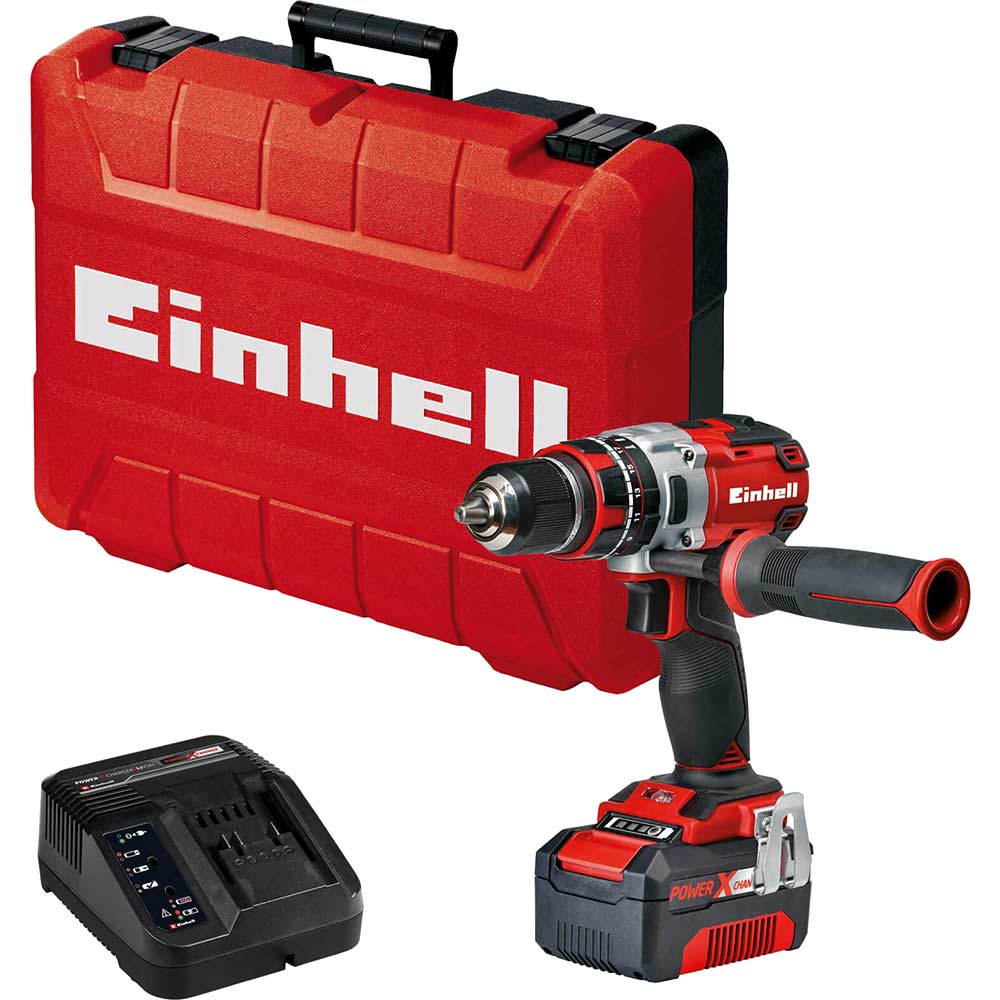Einhell TP-CD 18 Li-i BL 18v Cordless Brushless Combi Drill 1 x 4ah Li-ion Battery Charger Case