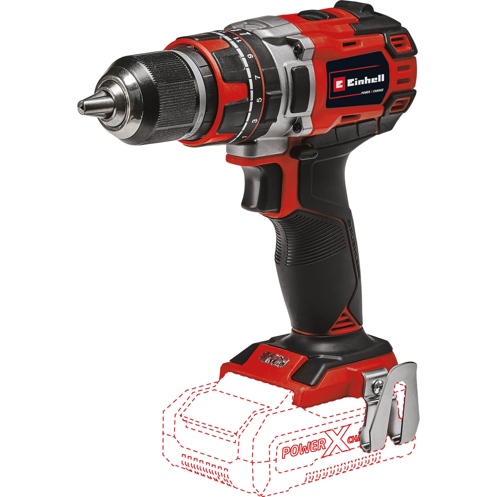 Image of Einhell TE-CD 18/50 Li-i BL 18v Cordless Brushless Combi Drill No Batteries No Charger No Case