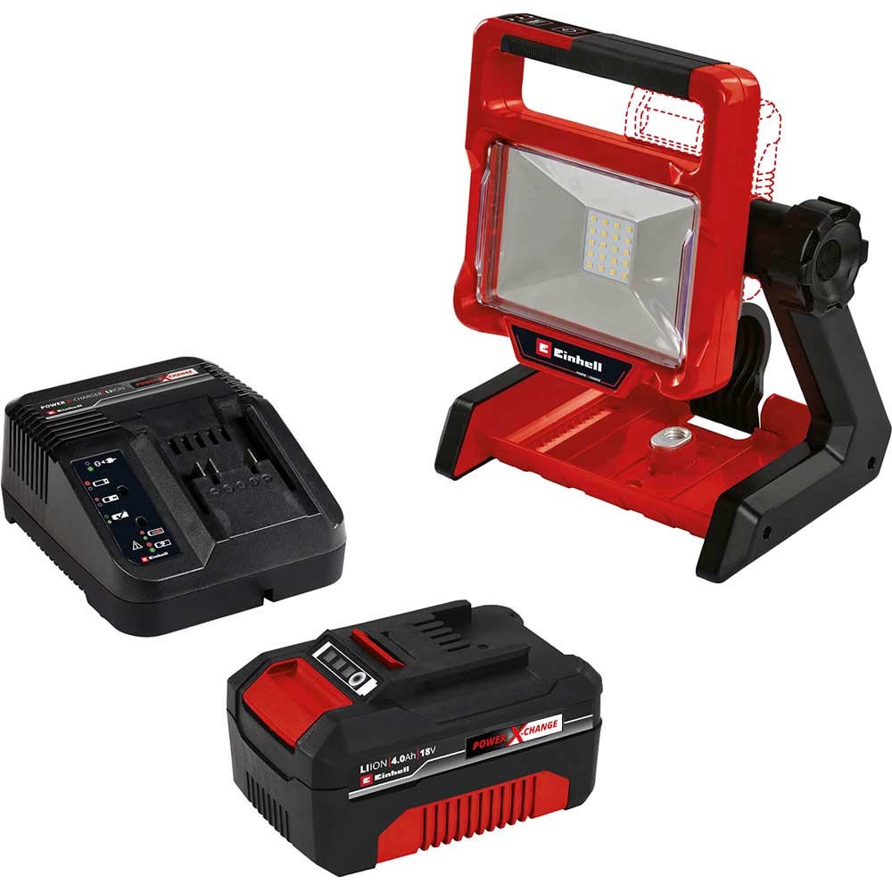 Image of Einhell TE-CL 18/2000 LiAC 18v Cordless Hybrid Work Light 1 x 4ah Li-ion Charger No Case