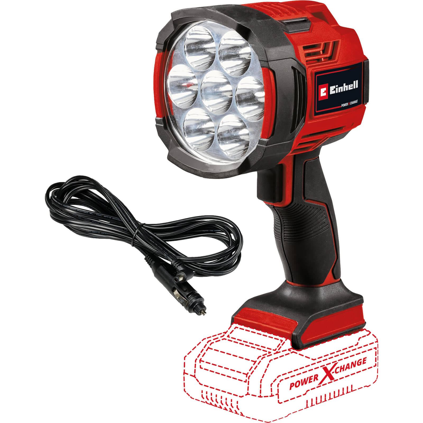 Image of Einhell TE-CL 18/2500 LiAC 18v Cordless / 12v Hybrid Searchlight Torch No Batteries No Charger No Case