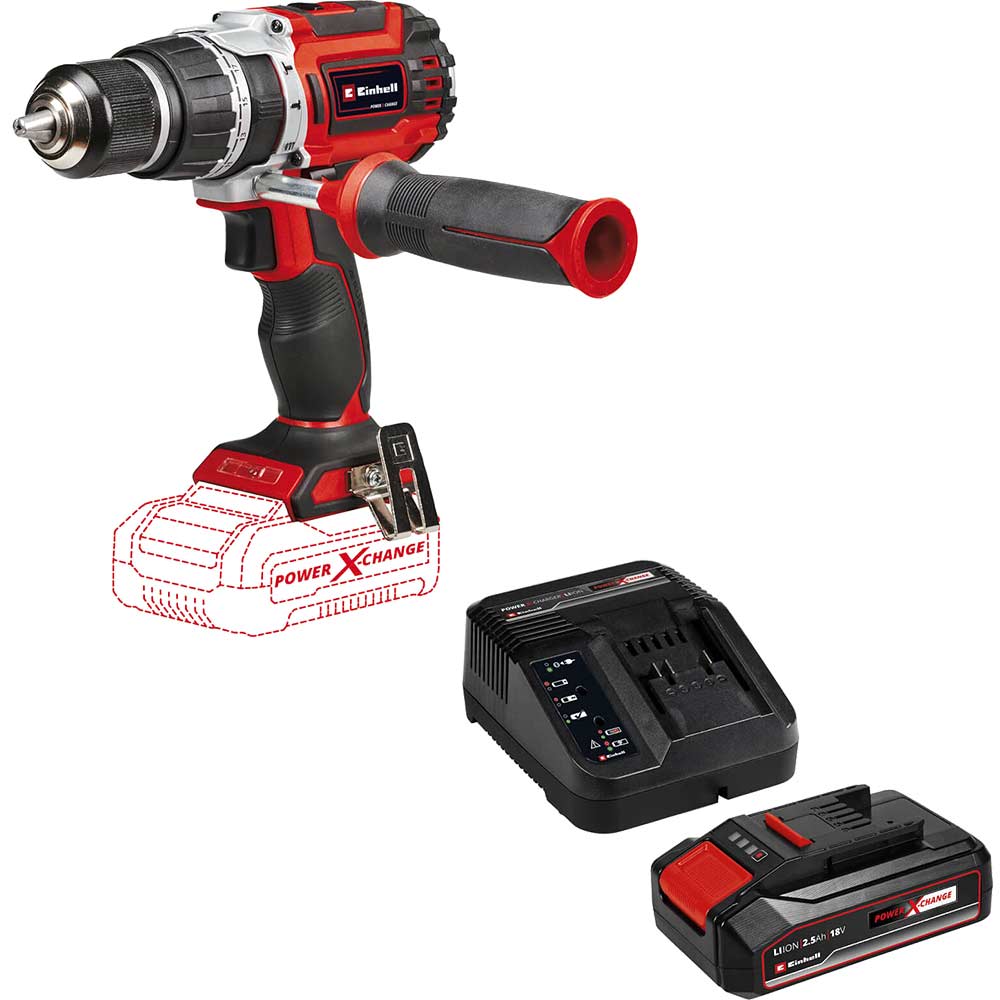 Image of Einhell TP-CD 18/60 Li-i BL 18v Cordless Combi Drill 1 x 2.5ah Li-ion Charger No Case