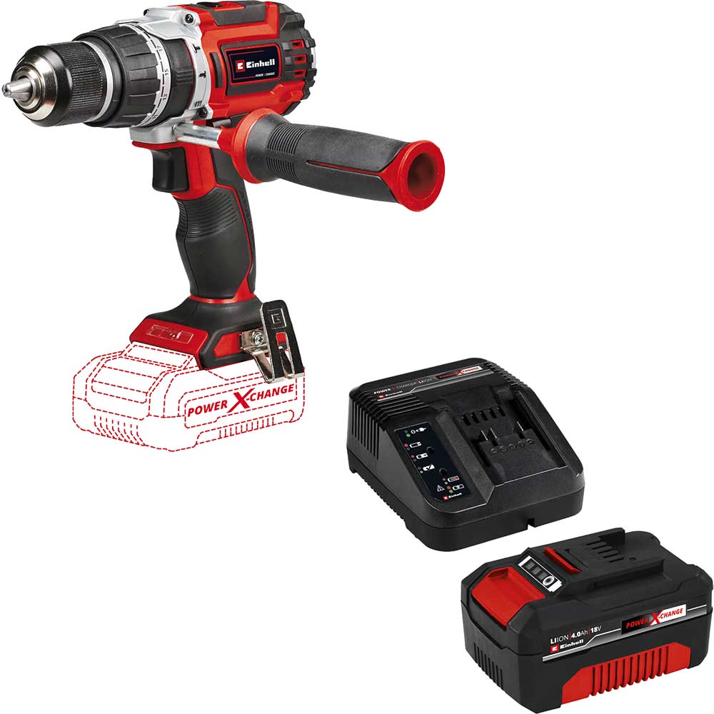 Image of Einhell TP-CD 18/60 Li-i BL 18v Cordless Combi Drill 1 x 4ah Li-ion Charger No Case