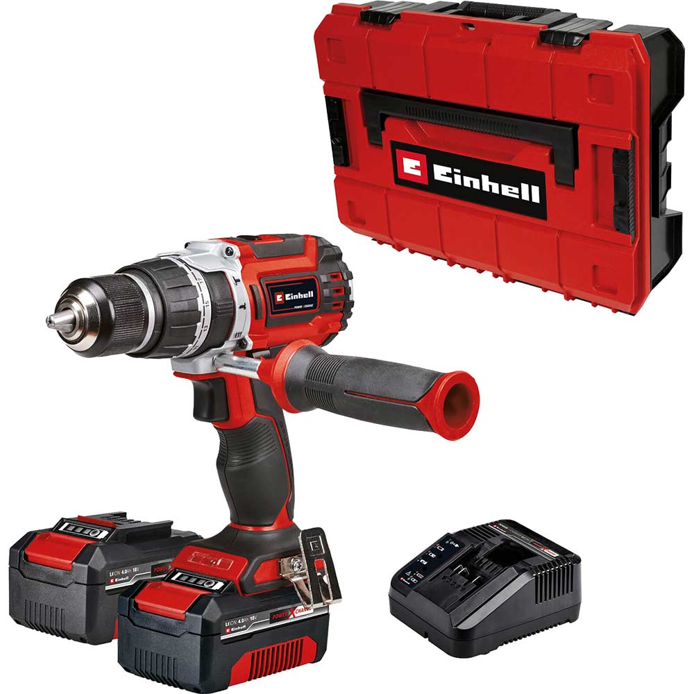 Image of Einhell TP-CD 18/60 Li-i BL 18v Cordless Combi Drill 2 x 4ah Li-ion Charger Case