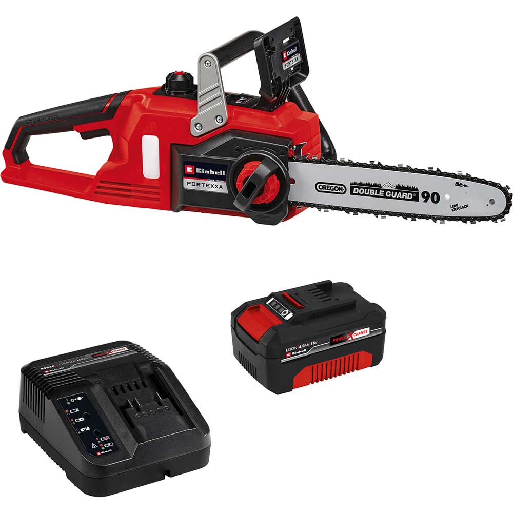 Einhell FORTEXXA 18/30 18v Cordless Chainsaw 270mm 1 x 4ah Li-ion Battery Charger