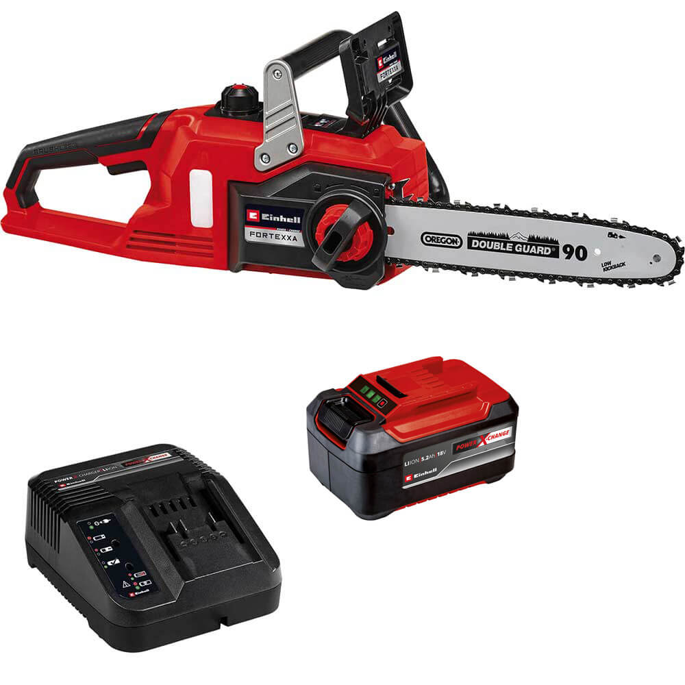 Einhell FORTEXXA 18/30 18v Cordless Chainsaw 270mm 1 x 5.2ah Li-ion Battery Charger