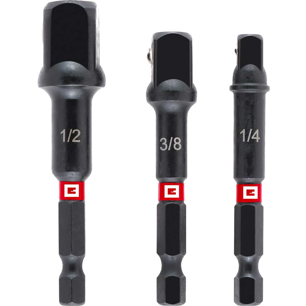 Einhell 3 Piece 1/4" Hex Impact Socket Adaptor Set