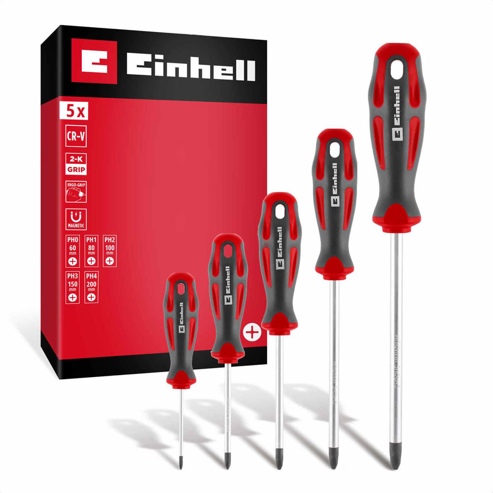 Einhell 5 Piece Phillips Screwdriver Set