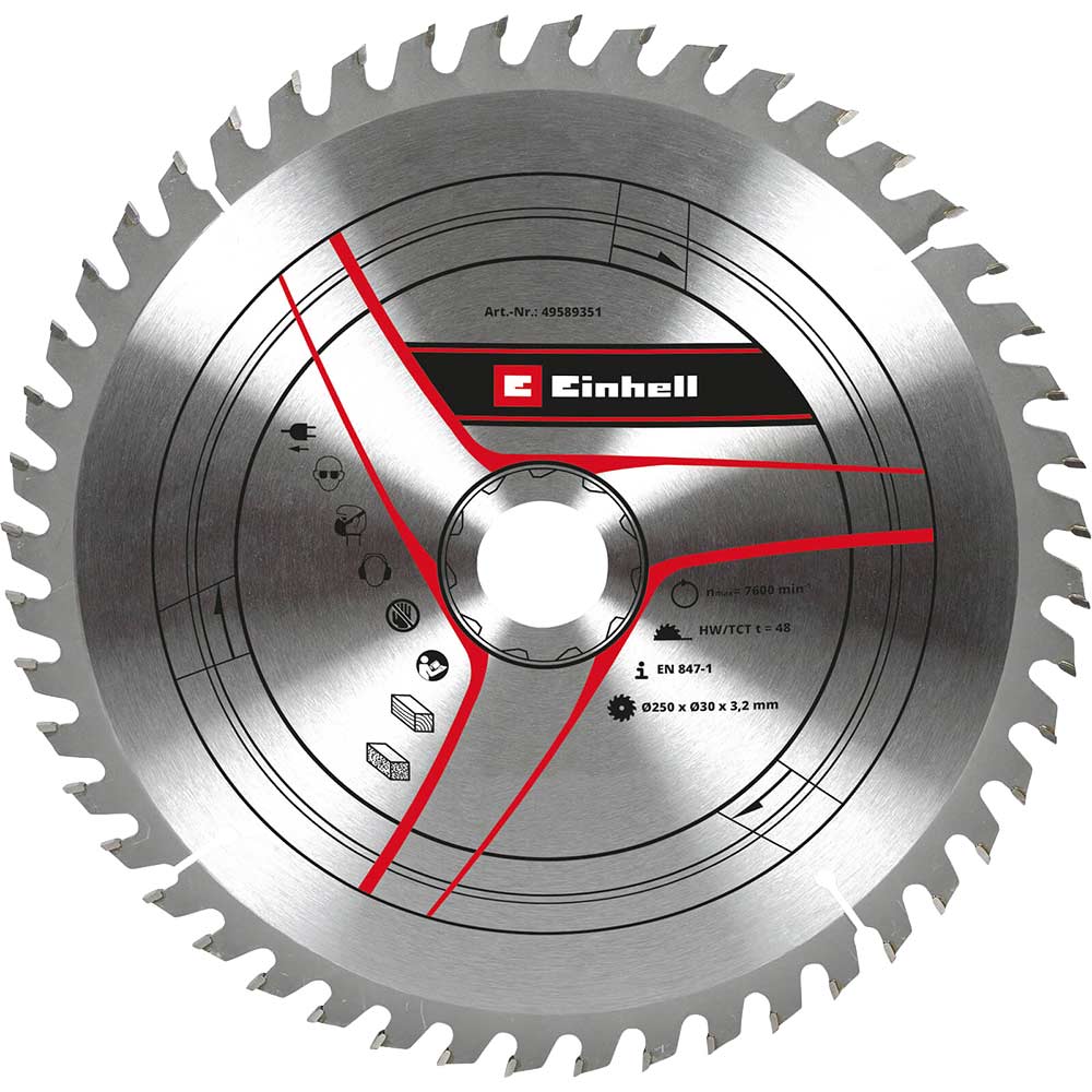 Einhell TCT Circular Saw Blade 250mm 48T 30mm