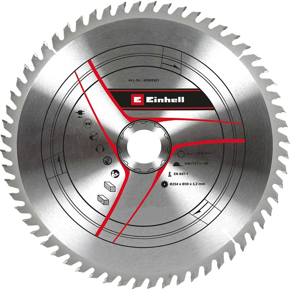 Image of Einhell TCT Circular Saw Blade 254mm 48T 30mm