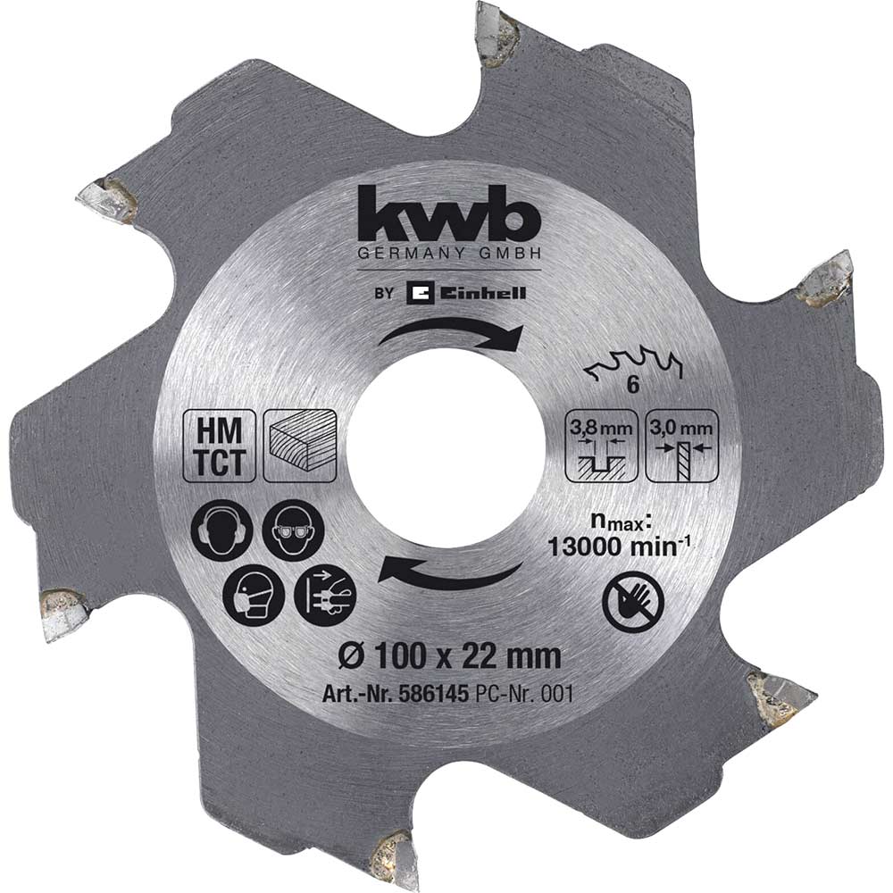 Photos - Power Tool Accessory Einhell TCT Biscuit Jointer Saw Blade 100mm 6T 22mm 