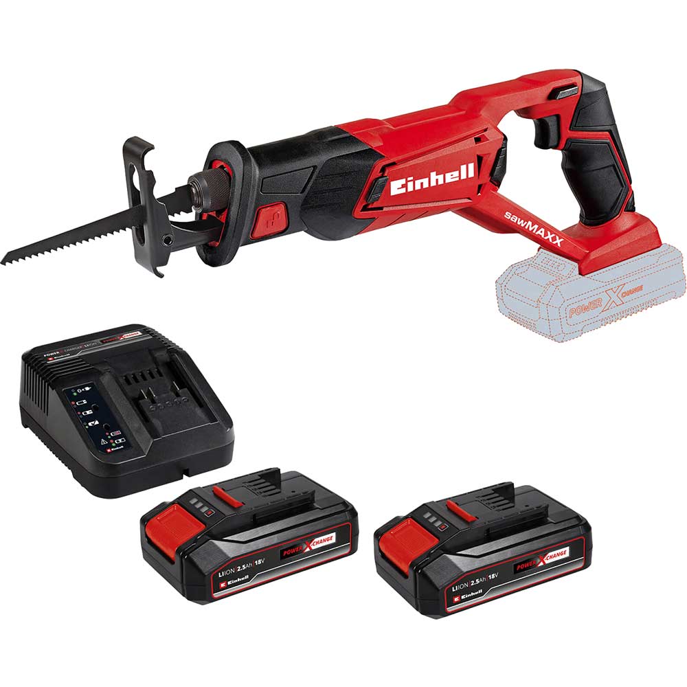 Image of Einhell TE-AP 18 Li 18v Cordless Reciprocating Saw 2 x 2.5ah Li-ion Charger No Case