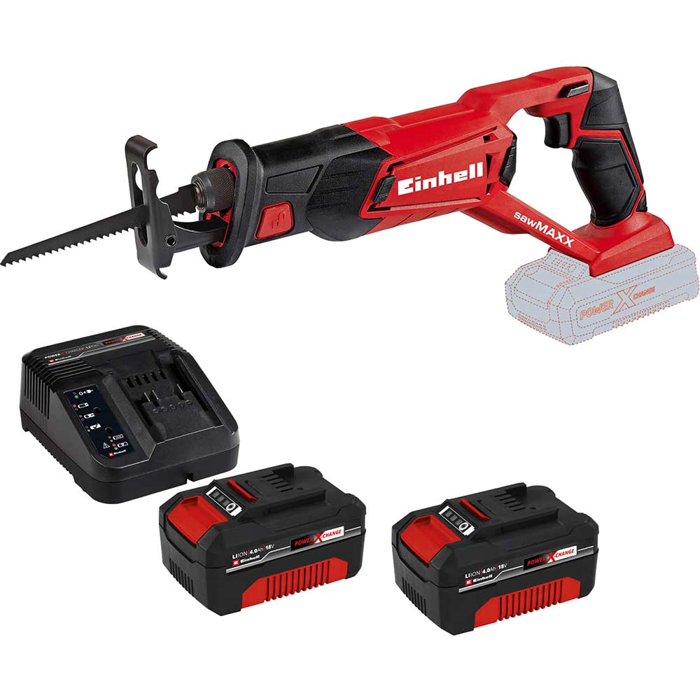 Image of Einhell TE-AP 18 Li 18v Cordless Reciprocating Saw 2 x 4ah Li-ion Charger No Case