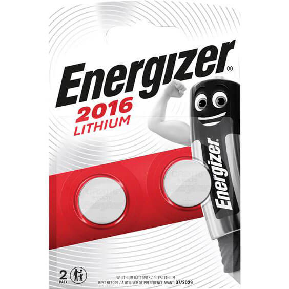Image of Energizer CR2016 Coin Lithium Battery Pack of 2
