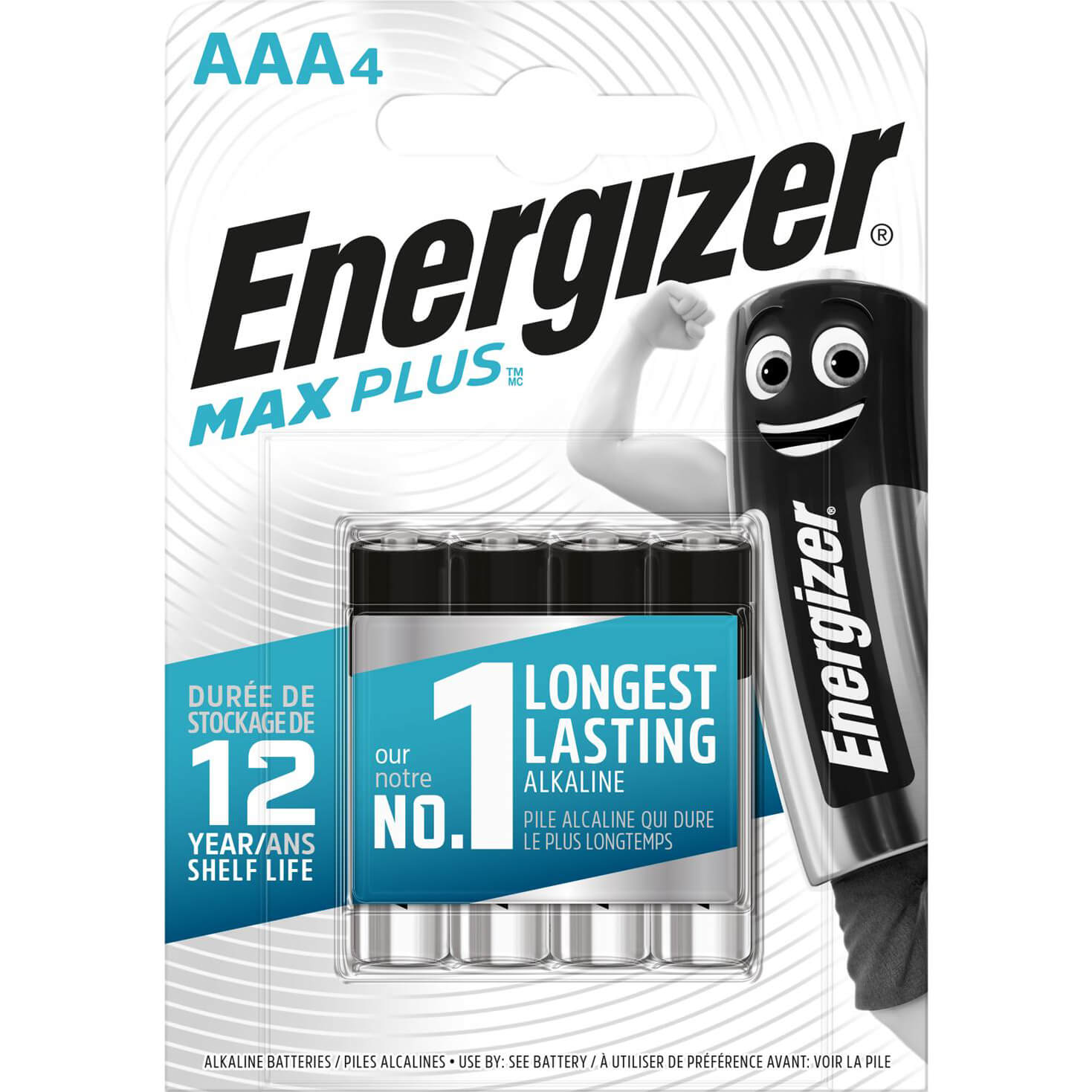 Image of Energizer Max Plus AAA Alkaline Batteries Pack of 4