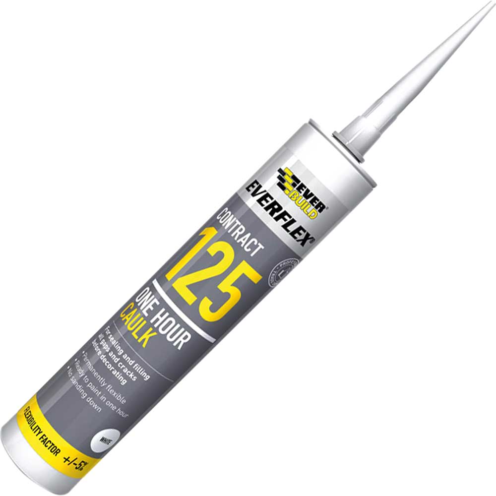 Photos - Sealant / Adhesive Everbuild One Hour Decorators Caulk White 310ml EVB125C3 