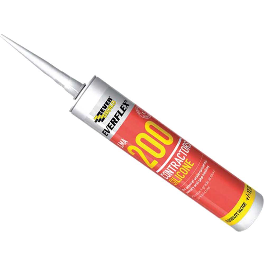 Image of Everbuild Contractors Silicone Sealant Brown 295ml