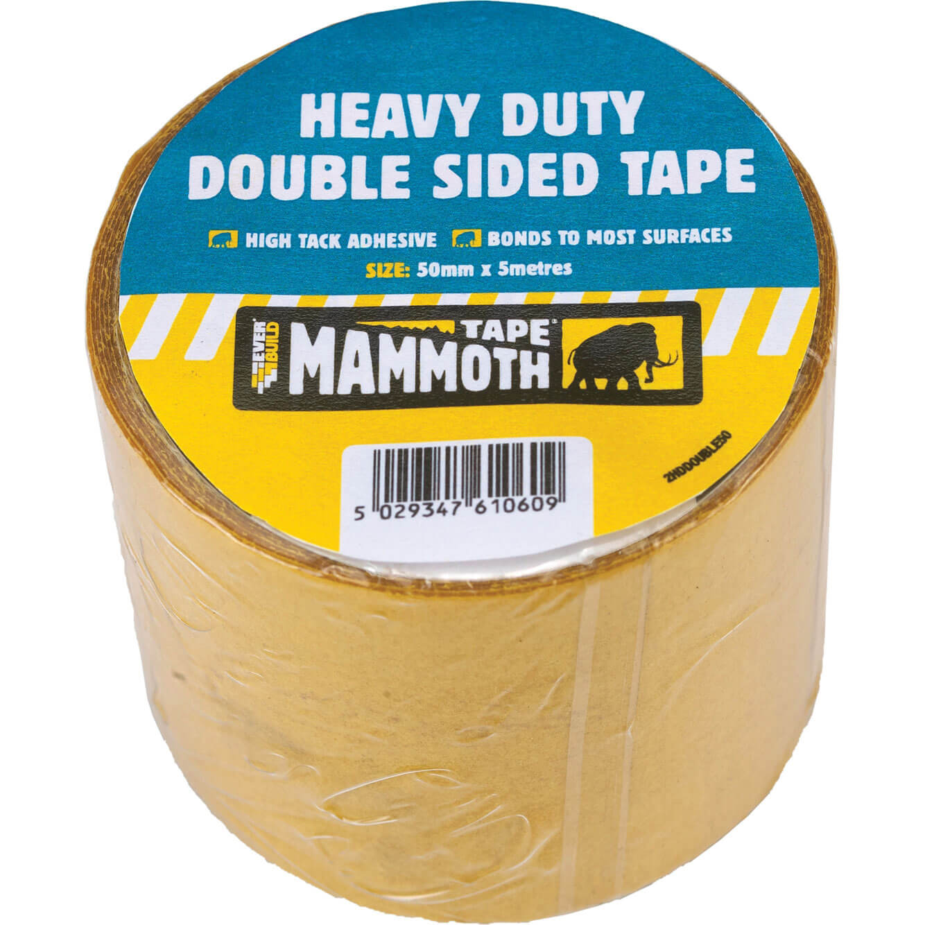 Image of Everbuild Heavy Duty Double Sided Tape Clear 50mm 5m