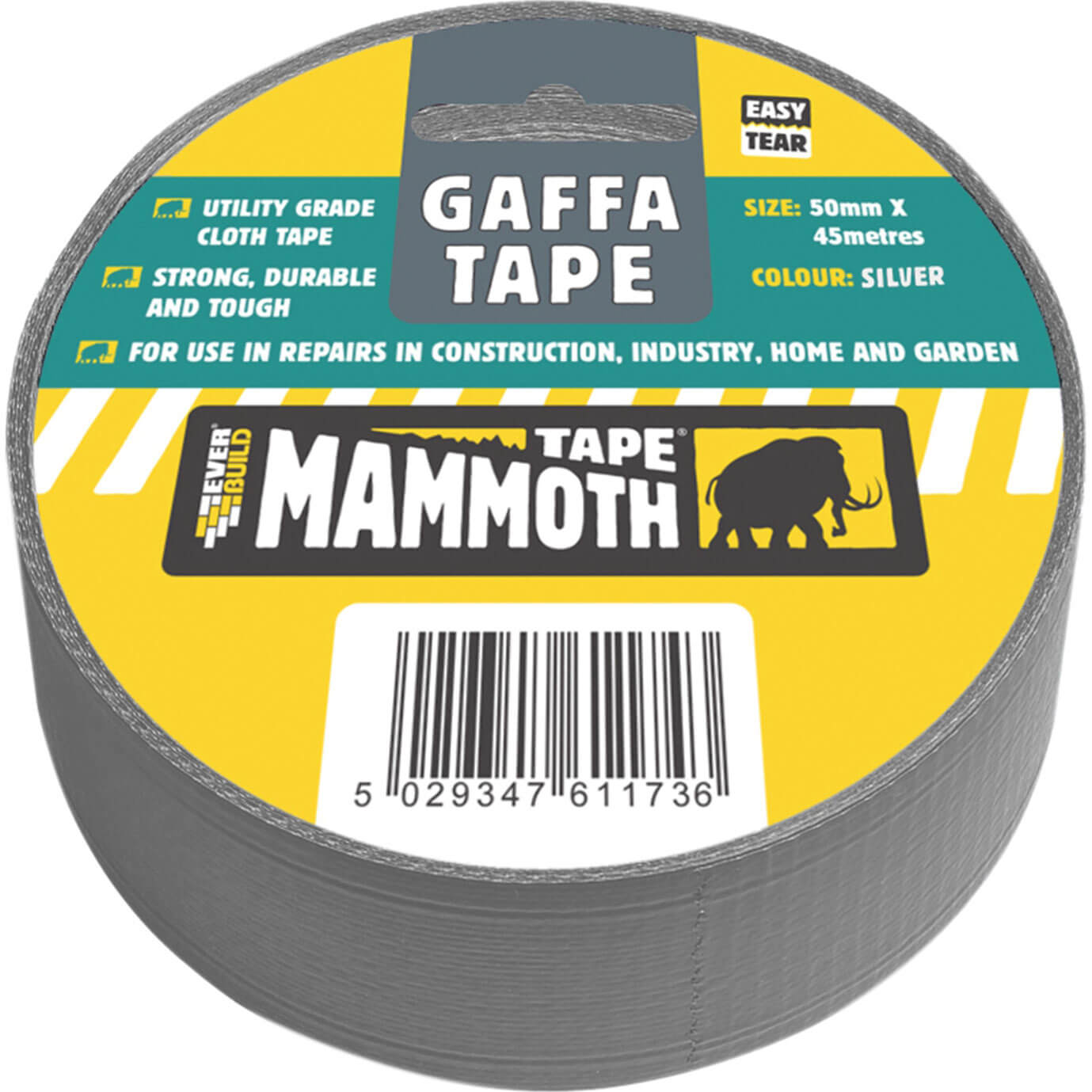 Image of Everbuild Gaffa Tape Silver 50mm 45m